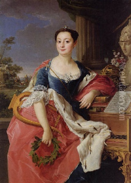 Portrait Of Princess Giacinta Orsini Bouncampagni Ludovisi, Duchessa D'arce Oil Painting - Pompeo Girolamo Batoni