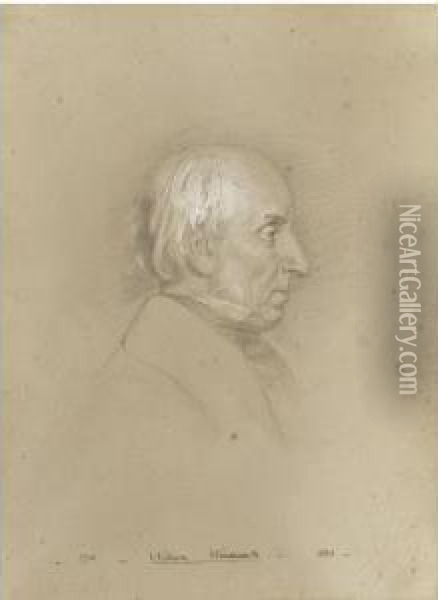 Portrait Drawing Of William Wordsworth Oil Painting - Benjamin Robert Haydon