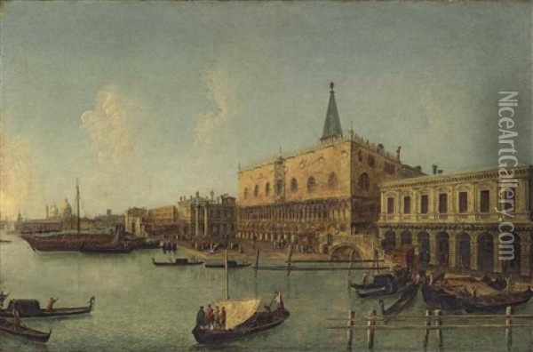 The Bacino Di San Marco, Venice, With The Doge's Palace Oil Painting - Michele Marieschi