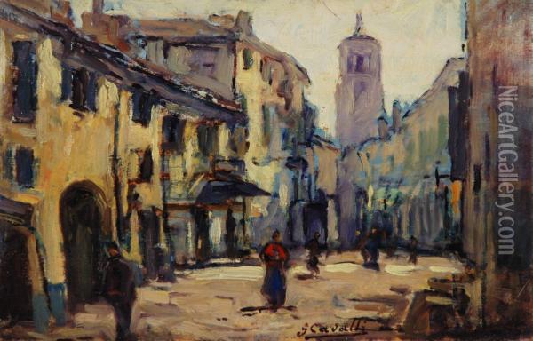 Scorcio Di Fossano Oil Painting - Giovanni Cavalli