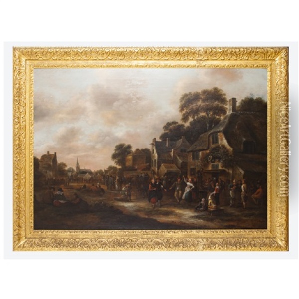 A Village Kermesse Oil Painting - Nicolaes Molenaer