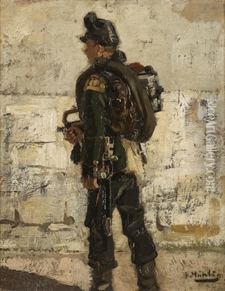 Soldat Oil Painting - Hugo Muehlig