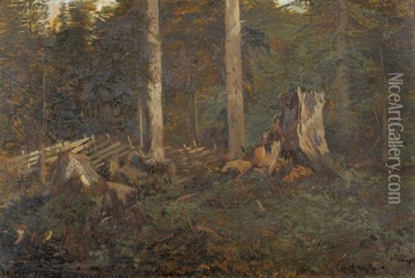 Waldlichtung Oil Painting - Eugene Etienne Sordet