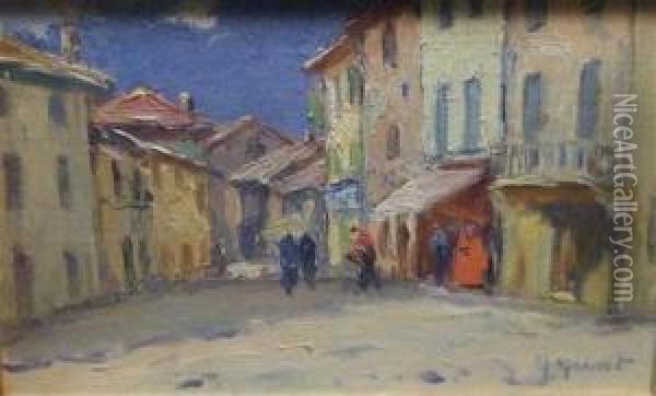 Village Dans Le Sud De La France Oil Painting - Maurice Moisset