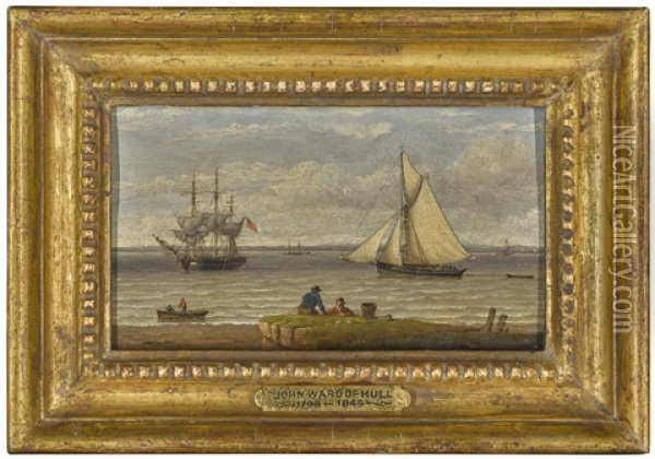 Shipping On The Humber Oil Painting - John Ward Of Hull