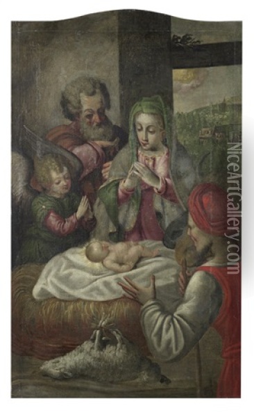 The Adoration Of The Shepherds Oil Painting - Andrea Boscoli