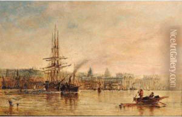 Off Greenwich Oil Painting - George Chambers