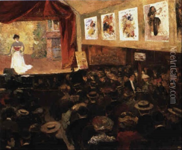 Le Cafe-concert Oil Painting - Louis Abel-Truchet