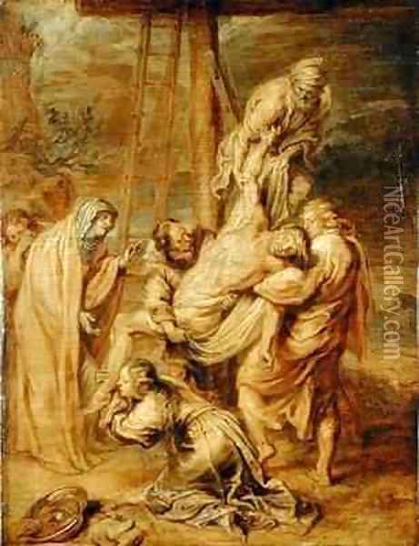 The Deposition Oil Painting - Abraham Jansz. van Diepenbeeck