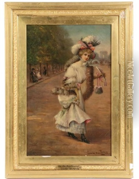 On The Boulevard Oil Painting - Louis Van Parys