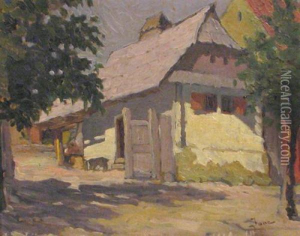 Peasant Household Oil Painting - Isac Ioan