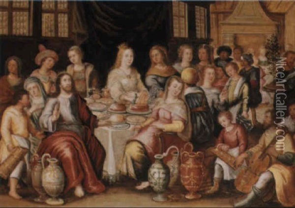 The Marriage At Cana Oil Painting - Ambrosius Francken the Elder