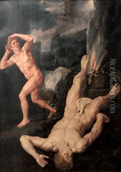 La Mort D'abel Oil Painting - Adriaen Thomasz Key