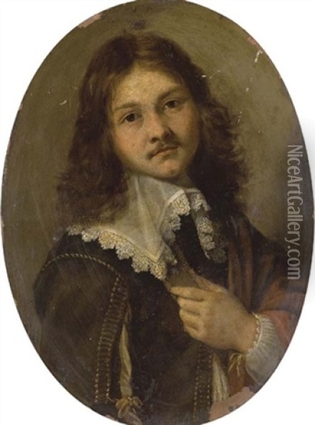 Portrait De Jeune Homme Oil Painting - Gonzales Coques