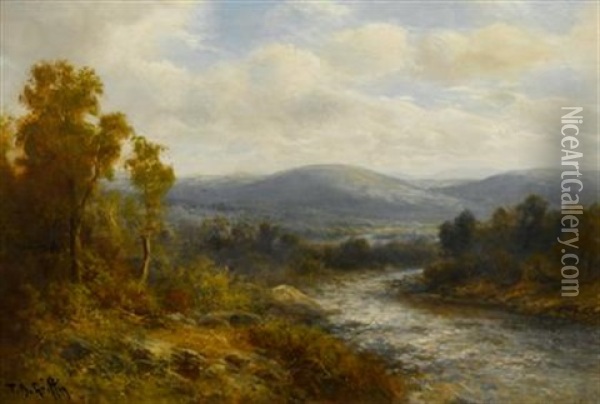 In The White Mountains Oil Painting - Thomas Bailey Griffin