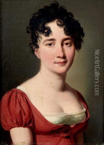 Portrait Presume De Mademoiselle D'oysonville Oil Painting - Louis Leopold Boilly