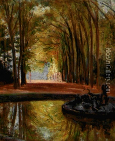 Parti Fra Parken Ved Versailles Oil Painting - Ioannis (Jean H.) Altamura