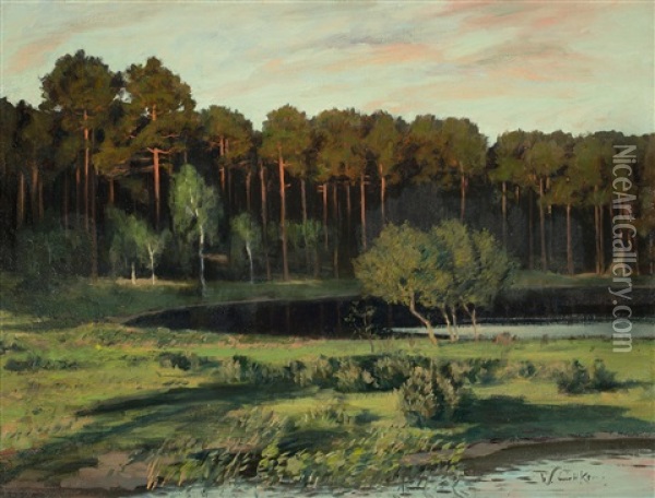 Grunewald Oil Painting - Walter Leistikow