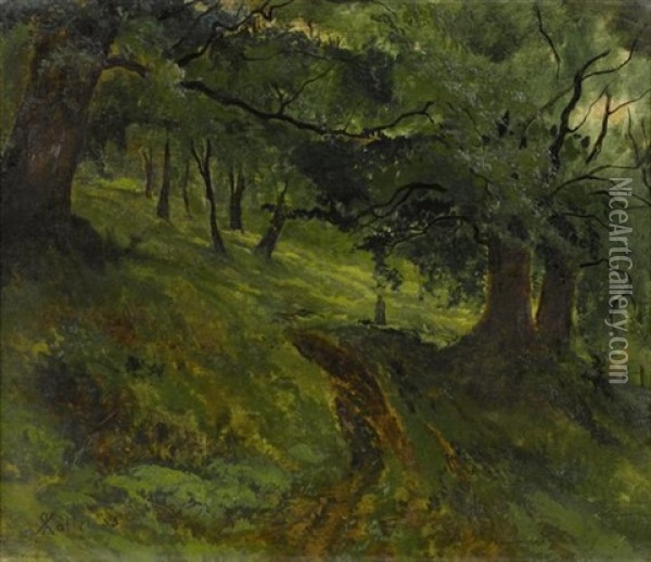 Ahornwald Oil Painting - Johann Rudolf Koller