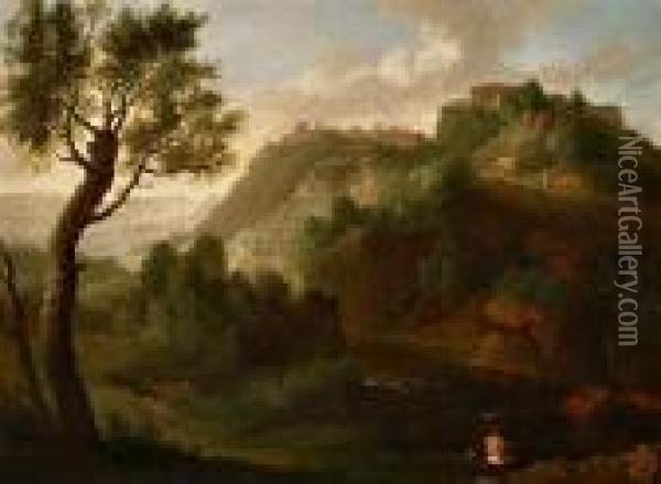 Landschaft Bei Tivoli Oil Painting - Gaspard Dughet Poussin