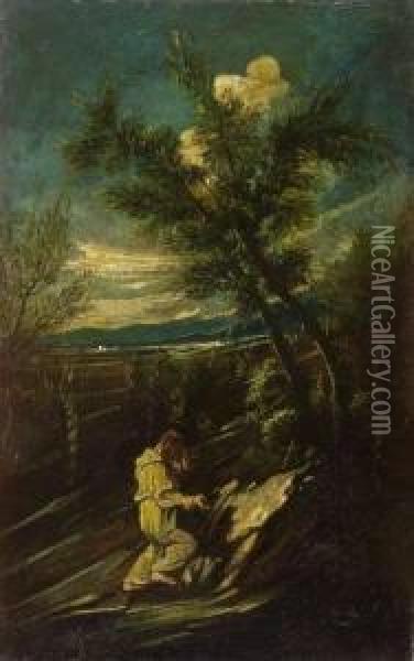 Shepherd In The Wilderness Oil Painting - Giovanni Peruzzini