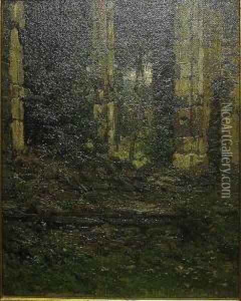 Landschap Met Ruine Oil Painting - Andre Plumot