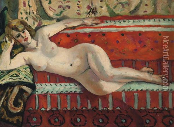 L'odalisque, Grenouillette Oil Painting - Henri Charles Manguin