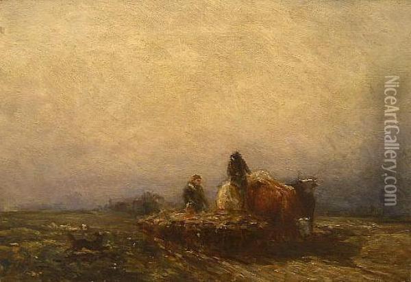 Andscape Featuring Shepherds Oil Painting - Arthur Ignatius Keller