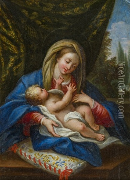 Madonna Mit Kind Oil Painting - Carlo Maratta