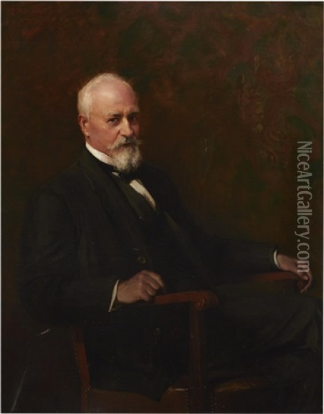 A Portrait Of A Seated Gentleman Oil Painting - Ignaz Marcel Gaugengigl