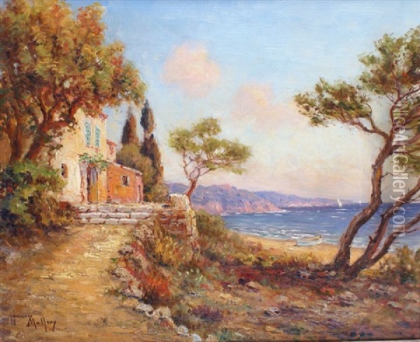 Rivage Mediterraneen Oil Painting - Henri Malfroy-Savigny