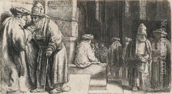 Die Synagoge Oil Painting - Rembrandt Van Rijn