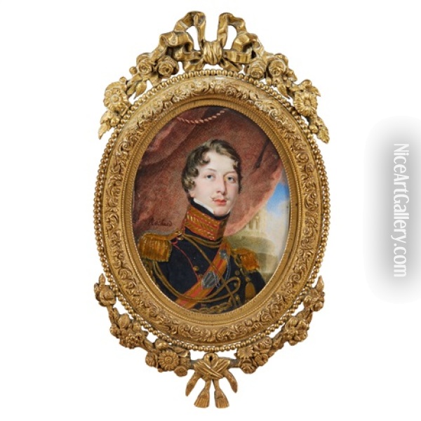 Portrait  Of A Hrh Prince Augustus Frederick Oil Painting - Simon Jacques Rochard