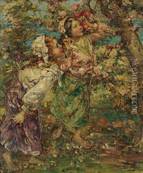 Blossom Time Oil Painting - Edward Atkinson Hornel