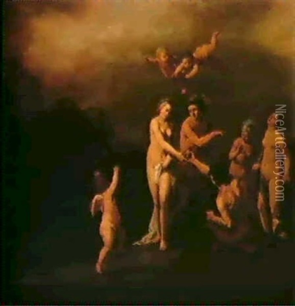 The Judgement Of Paris Oil Painting - Cornelis Van Poelenburgh