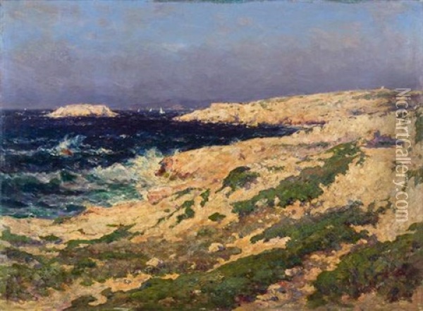 Marseille Par Temps De Rafale Oil Painting - Jean Baptiste Olive