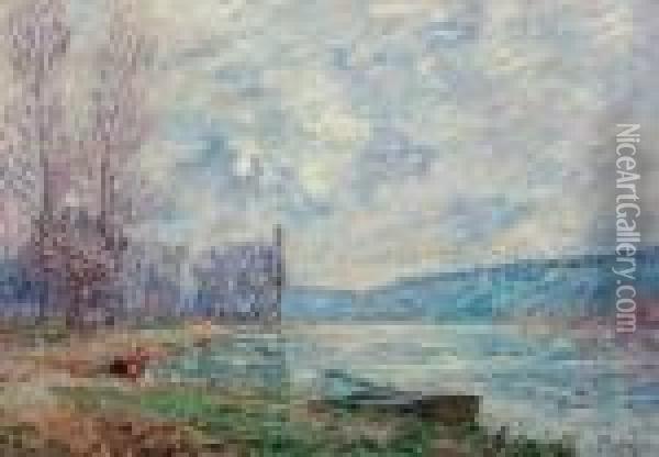 Bords De L'yonne, Temps Gris Oil Painting - Francis Picabia
