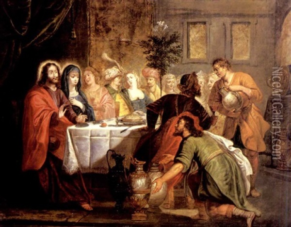 The Marriage At Cana Oil Painting - Willem van Herp the Elder