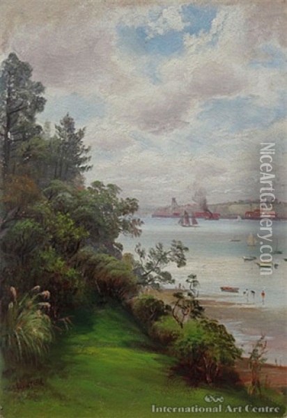Gillies Park, Judges Bay Oil Painting - Charles Blomfield