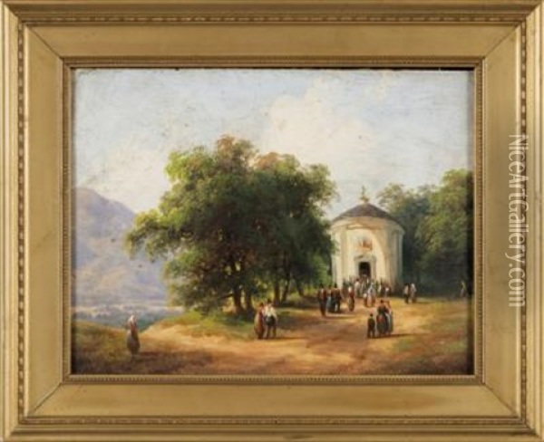 La Messa Della Domenica Oil Painting - Luigi Bianchi