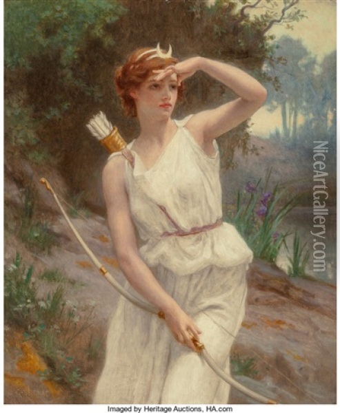 Diana Oil Painting - Guillaume Seignac