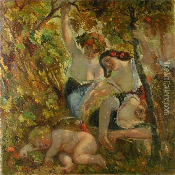 Der Trunkene Amor Oil Painting - Rudolf Koselitz