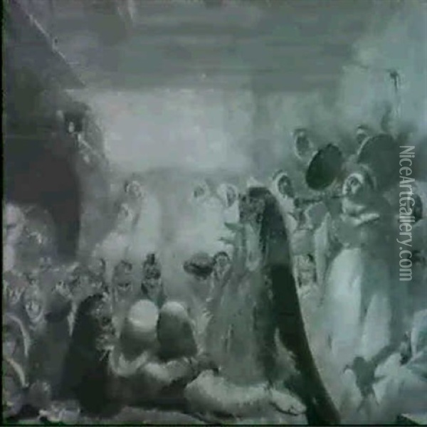 Les Ouled-nails Oil Painting - Albert Besnard