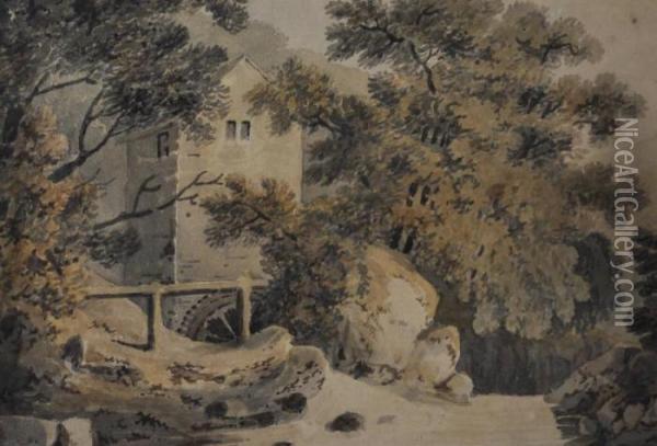 Old Watermill Oil Painting - Nicholson, F.