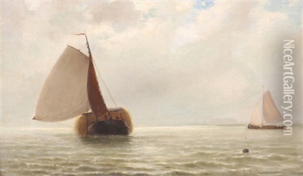 Marine Oil Painting - Jacob Eduard Heemskerck van Beest