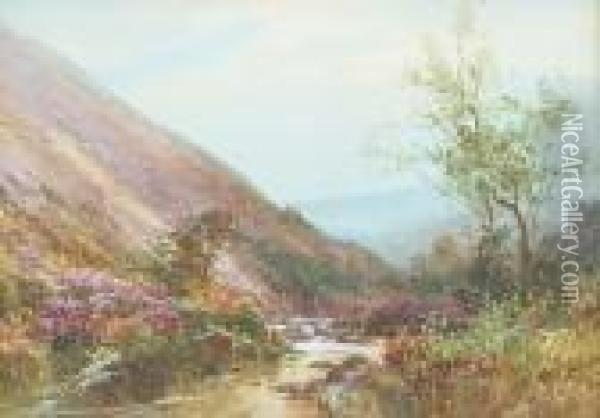 Badgworthy Water, Exmoor Oil Painting - Walter Henry Sweet