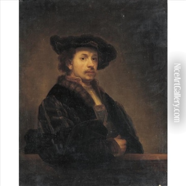 Portrait Of Rembrandt Van Rijn Oil Painting -  Rembrandt van Rijn