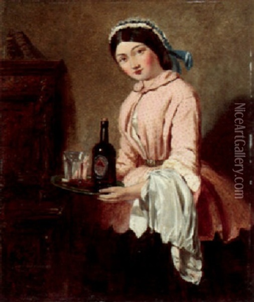 The Waitress Oil Painting - John Haynes-Williams