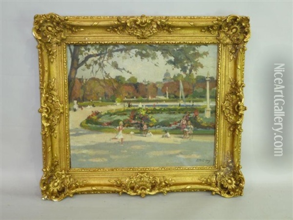 Enfants Jouant Dans Le Parc En Ete Oil Painting - Paul Michel Dupuy