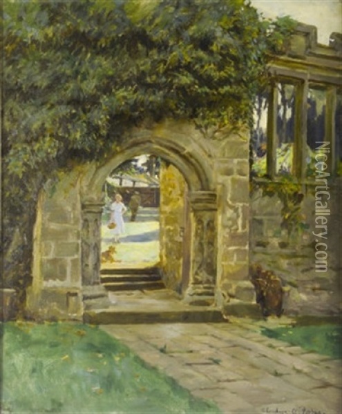 The Garden Gate Oil Painting - Stanhope Forbes